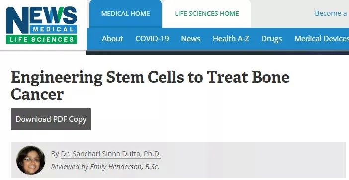 干细胞是怎样被用于治疗骨癌的？(图1)